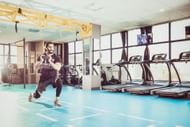 Walking lunges. (Image via Unsplash/ Sam Moghadam Khamseh)